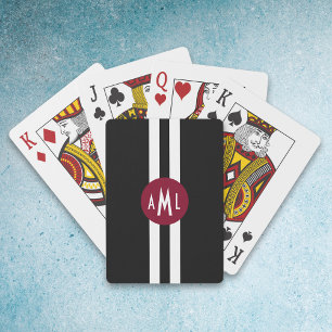 Men Monogrammed Playing Cards Spielkarten