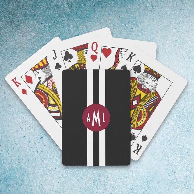 Men Monogrammed Playing Cards Spielkarten (Von Creator hochgeladen)