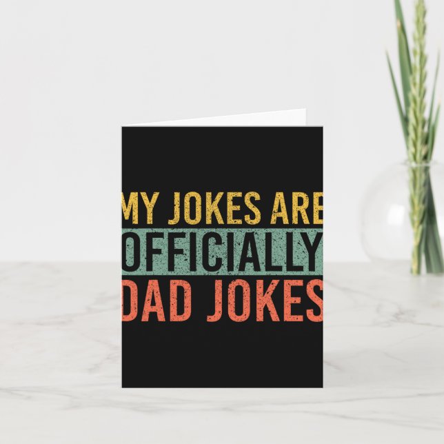 Men My Jokes Are Ly Dad Jokes New Daddy Fathers Da Karte (Vorderseite)