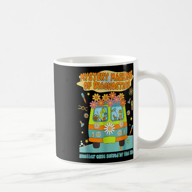 Men Mystery Machine Diagnostics Labrador Tech Labr Kaffeetasse (Rechts)