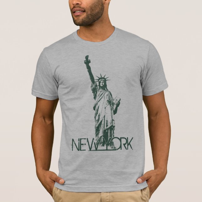 Men New York T - Shirt Statue of Liberty Shirts (Vorderseite)