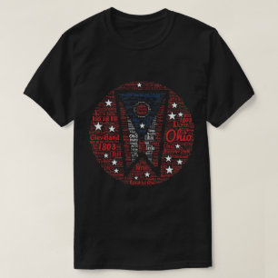 Men Ohio Word Art Dark T - Shirt