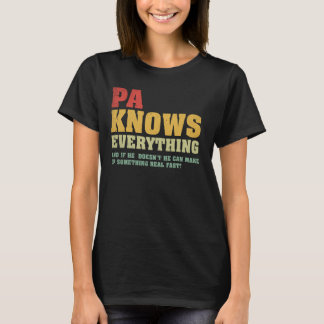 Men Pa weiß alles, was der lustige Großvater Vater T-Shirt