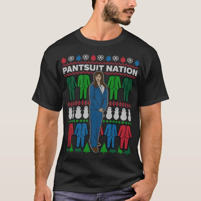 Men Pantsuit Nation Tacky Xmas Sweater T - Shirt (Vorderseite)