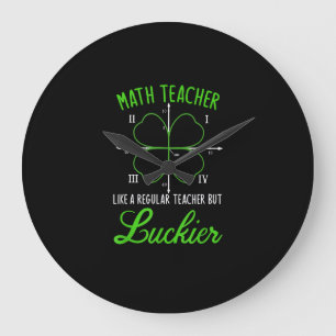 Men Patrick war ein Saint Funny St Patricks Day Bi Große Wanduhr