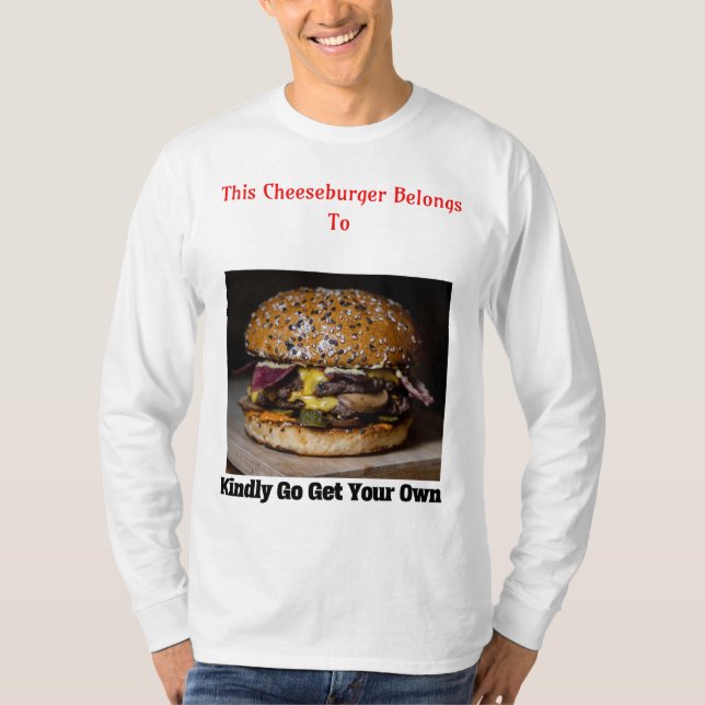 Men Personalisiert Cheeseburger T Shirt (Vorderseite)
