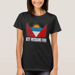 Men Retro Antigua und Barbuda Flag Bestes Ehemann  T-Shirt