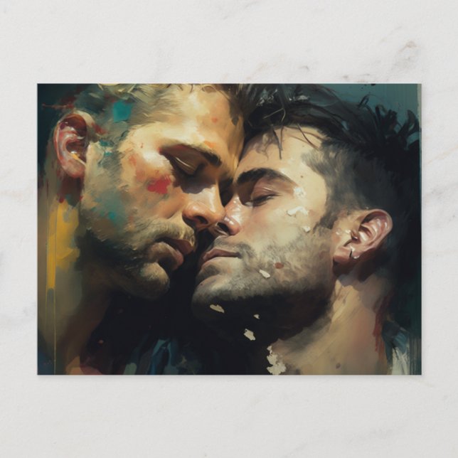 Men Romantische Postkarte (Vorderseite)