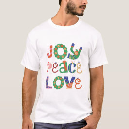 Men’s Christmas Typography T-Shirt – Festive Joy