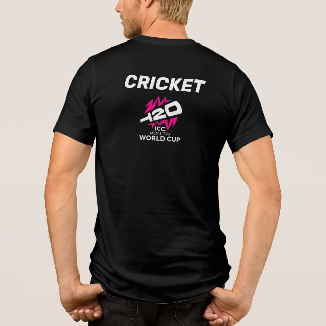 Men’s T20 IPL Cricket Logo T-Shirt Tri-Blend Shirt (Rückseite)