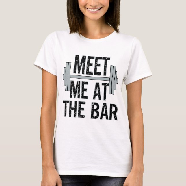 Men_s treffen mich auf dem Bar White Workout Vest  T-Shirt (Vorderseite)