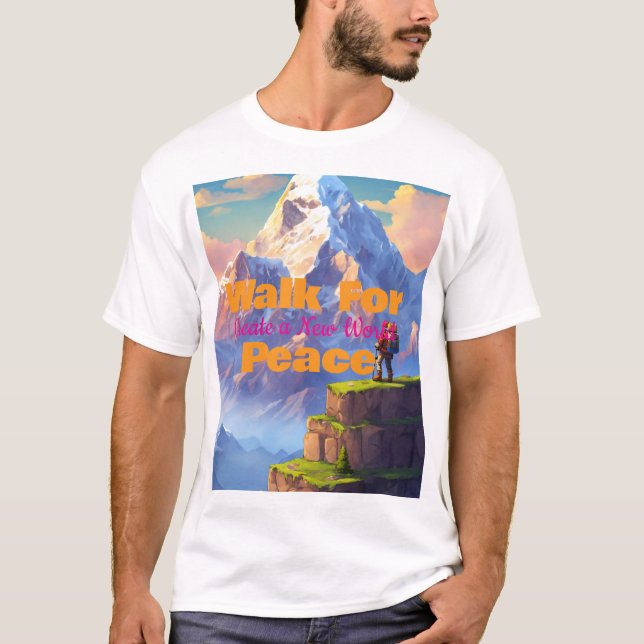 Men’s XL “Walk For Peace” T-Shirt Casual Wear (Vorderseite)