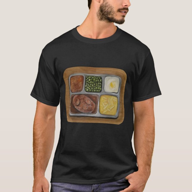 Men Salisbury Steak TV Dinner Shirt (Vorderseite)