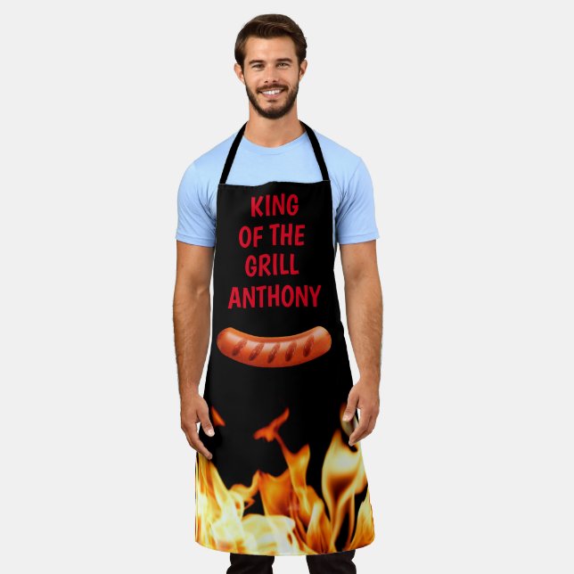 Men Sausage Black King of the Grill Koch GRILLEN S Schürze (Getragen)