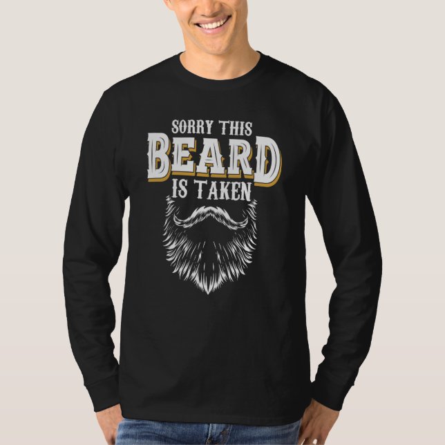 Men Sorry This Beard is Taken Country Retro Valent T-Shirt (Vorderseite)
