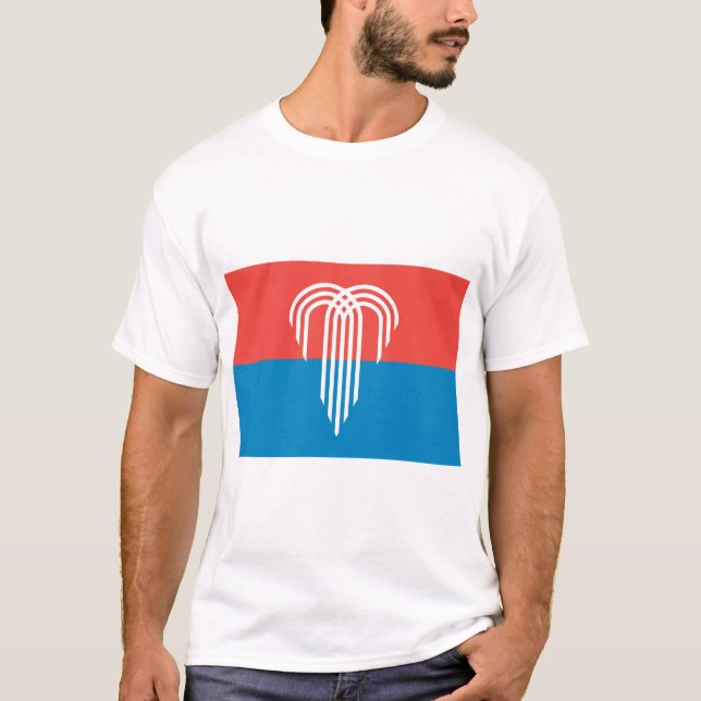 Men T Shirt mit Flag von Kansas City, Missouri (Vorderseite)