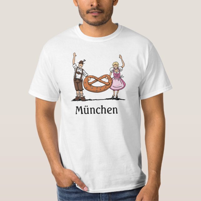 Men-T - Shirt München Couple Pretzel (Vorderseite)