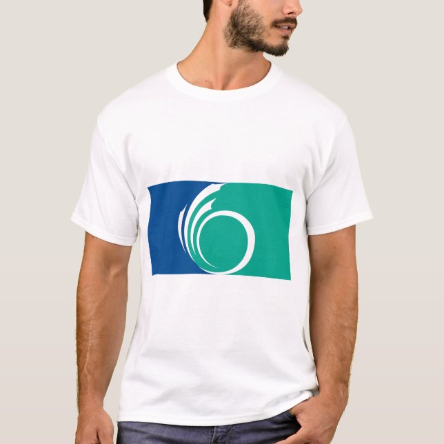 Men T Shirt with Flag of Ottawa, Canada (Vorderseite)