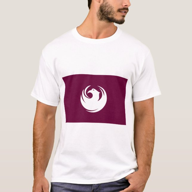 Men T Shirt with Flag of Phoenix City, Arizona (Vorderseite)