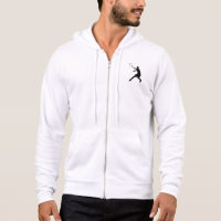 Men Tennis Zip Hoodie mit zeichnend Spielerlogo