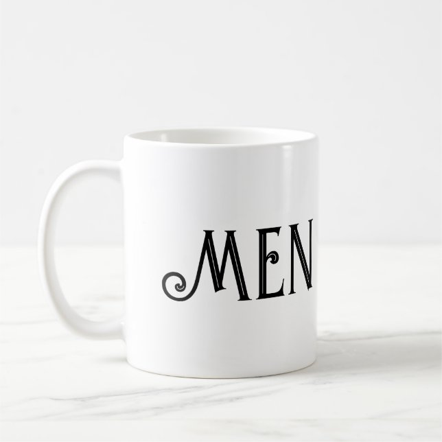 Men Text Valeria Schriftart Trinkbehälter Klassisc Kaffeetasse (Links)