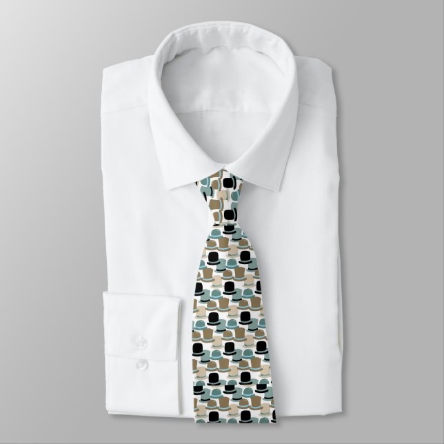 Men Tiled Hat Designer-Krawatte Krawatte (Gebunden)