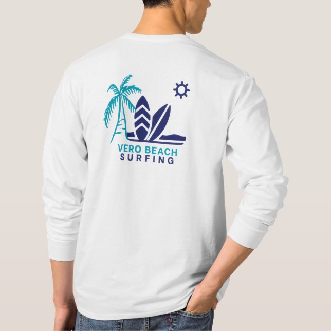 Men Vero Beach Florida Surfing T - Shirt (Rückseite)