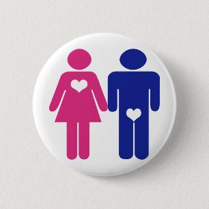 Men VS Women Novelty Fun Tasten Button
