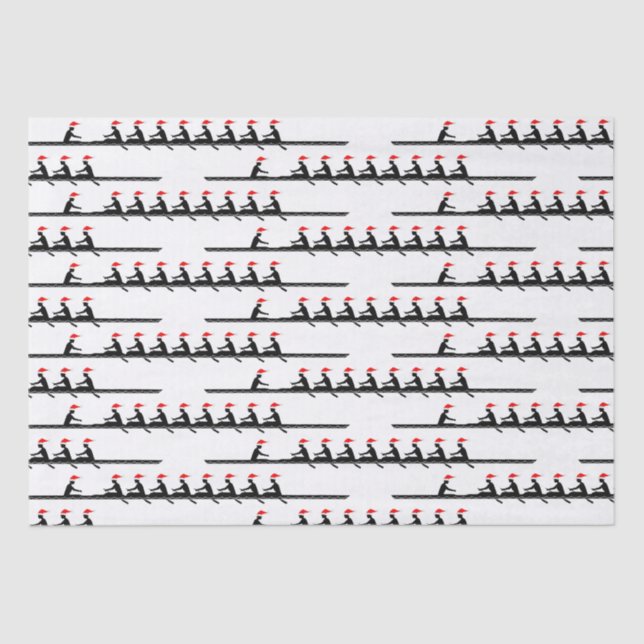 Men Weihnachtsmannmütze Rowing Rowers Crew Team #4 Seidenpapier (Vorderseite)