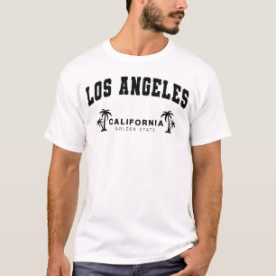 Men White Los Angeles, Kalifornien, Golden Staat T-Shirt