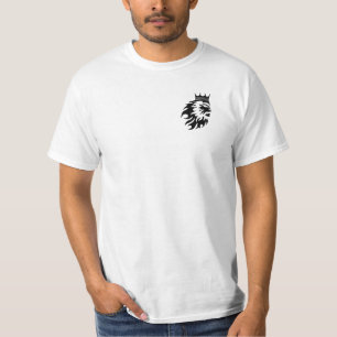Men White T - Shirt Black Logo