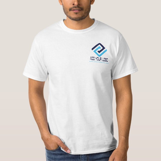 Men White Value T - Shirt mit dem Logo für benutze (Vorderseite)