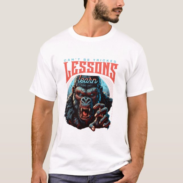 Men Wise Gorilla Lessons Learn T-Shirt (Vorderseite)