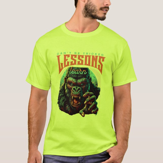 Men Wise Gorilla Lessons Learn T-Shirt (Vorderseite)