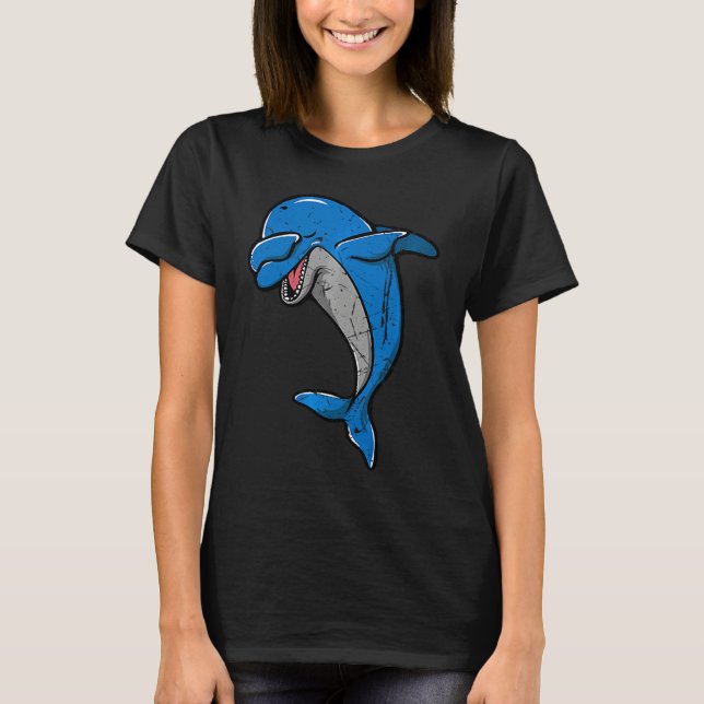 Men Women Cool Dabbing Dolphin Whale Cute Orca Dol T-Shirt (Vorderseite)
