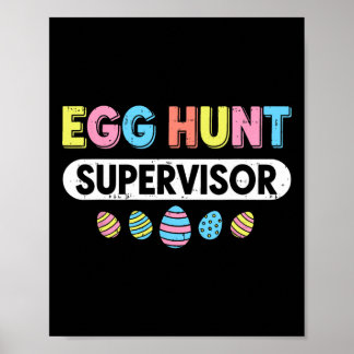 Men Women Easter Egg Hunt Supervisor Hunting Easte Poster