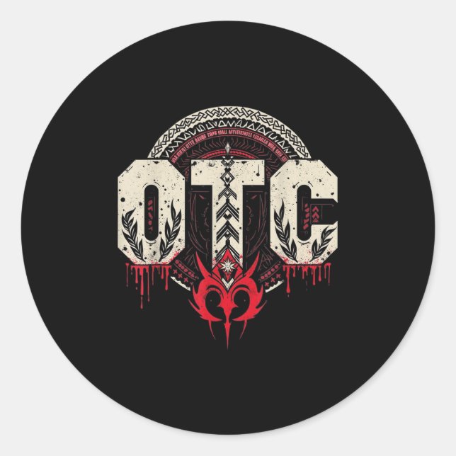 Men Women Kids Otc Bloodline Roman Wrestling Fan Runder Aufkleber (Vorderseite)