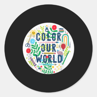 Men Women Kids Summer Reading Program 2025 Color O Runder Aufkleber