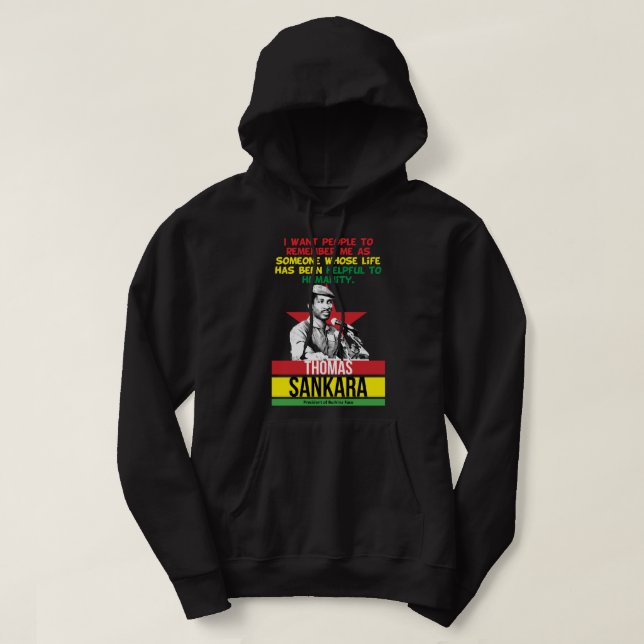 Men Women Thomas Africanist Sankara Graphic für Fa Hoodie (Design vorne)