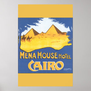 Mena House Hotel Cairo Vintage Travel Poster