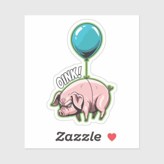 Menacing Flying Pig Aufkleber (Blatt)