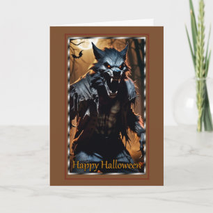 Menacing Werewolf Halloween Card Karte