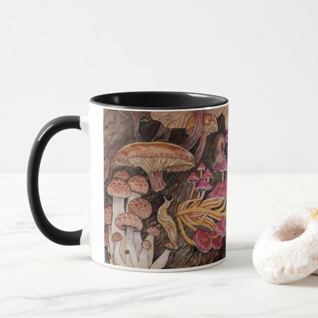 Menagerie der Pilze Tasse (Mit Donut)