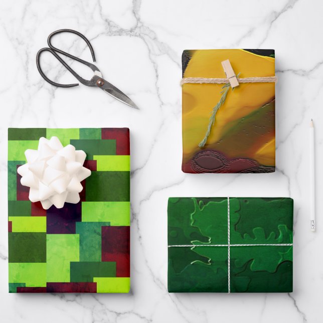 Menagerie von Mustern Geschenkpapier Set (Vorderseite)