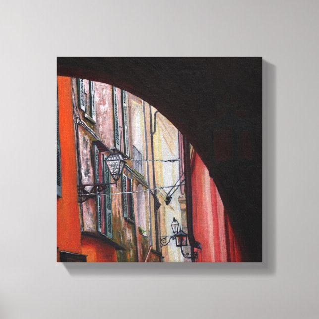 Menaggio Laternen 2012 Leinwanddruck (Vorderseite)