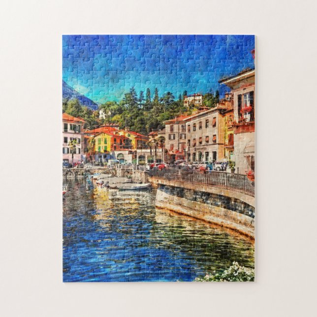 Menaggio on Como Lake, Italy Puzzle (Vertikal)
