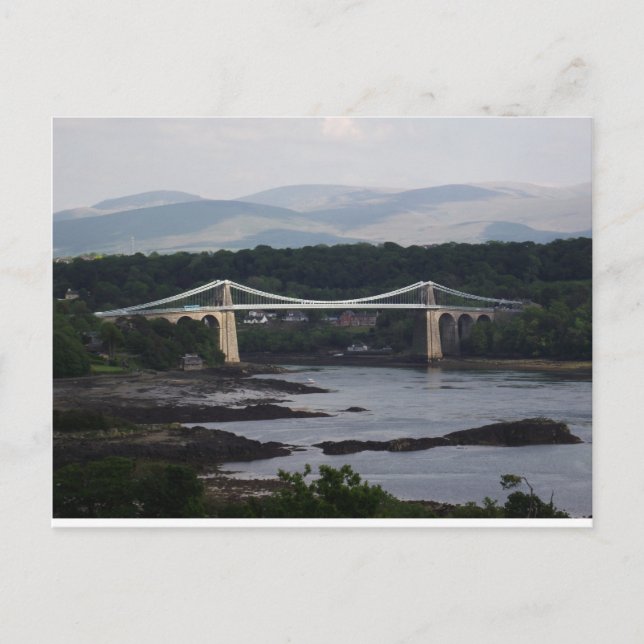 Menai Bridge Postkarte (Vorderseite)