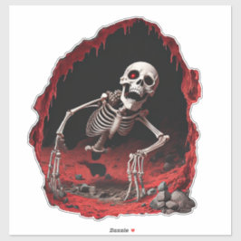 Menancing Skeleton Aufkleber