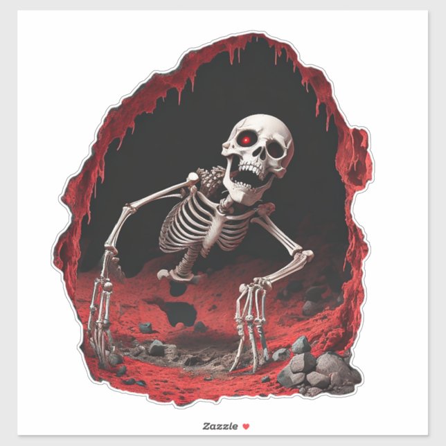 Menancing Skeleton Aufkleber (Blatt)