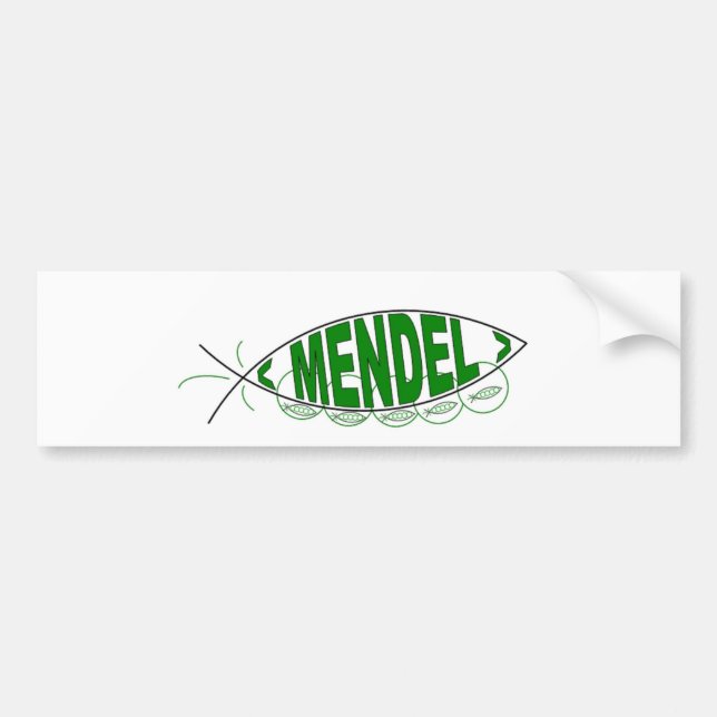 Mendel Peapod Fish Autoaufkleber (Vorne)